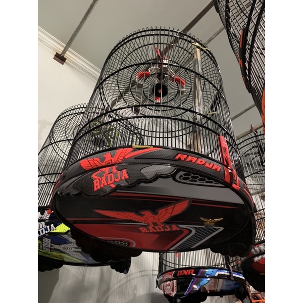 SANGKAR KANDANG MURAI RADJA COMPANY RACING 3D CARBON MERAH NO 2 ( sertifikat )