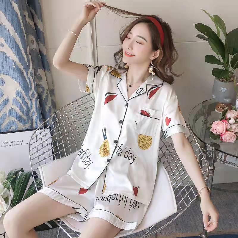 [COD] baju tidur wanita satin premium pendek