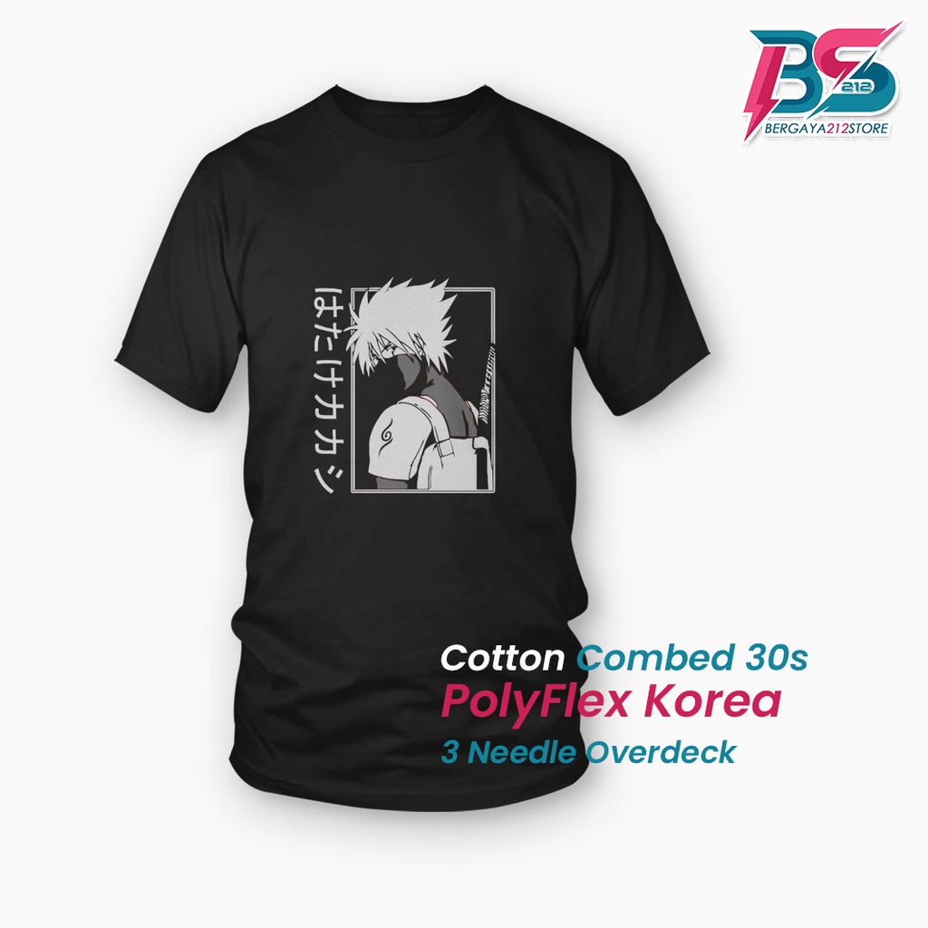 Kaos Distro ANBU KAKASHI Cotton Combed Sablon Unisex / Baju Karakter Kartun Anime Keren