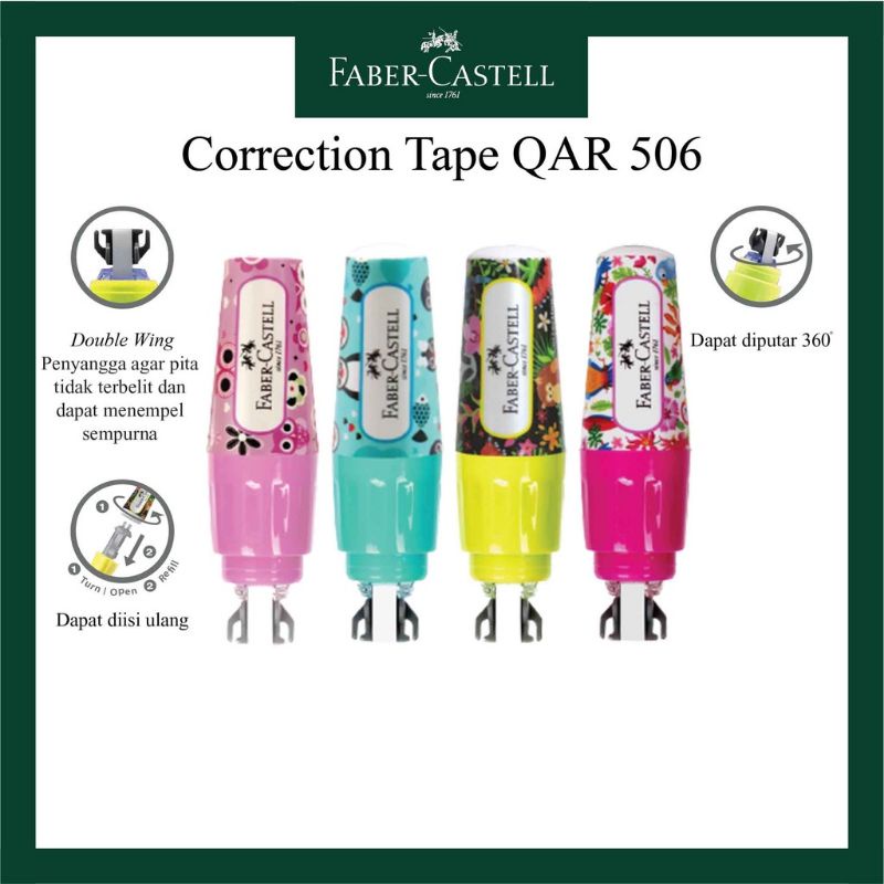 

Faber Castell Correction Tape QAR 506 + Refill