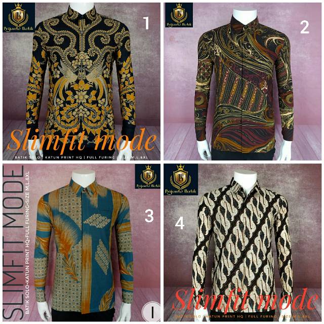 Kemeja Batik SlimFit Lengan Panjang/Batik SlimFit Full Furing/Batik Slimfit Lapis Furing