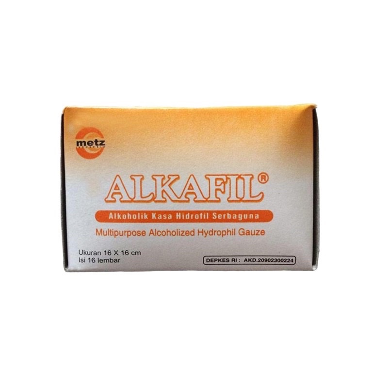 ALKAFIL Kasa Alkohol Hidrofil Tali Pusar Bayi Isi 16 sachet Alcohol Wipes