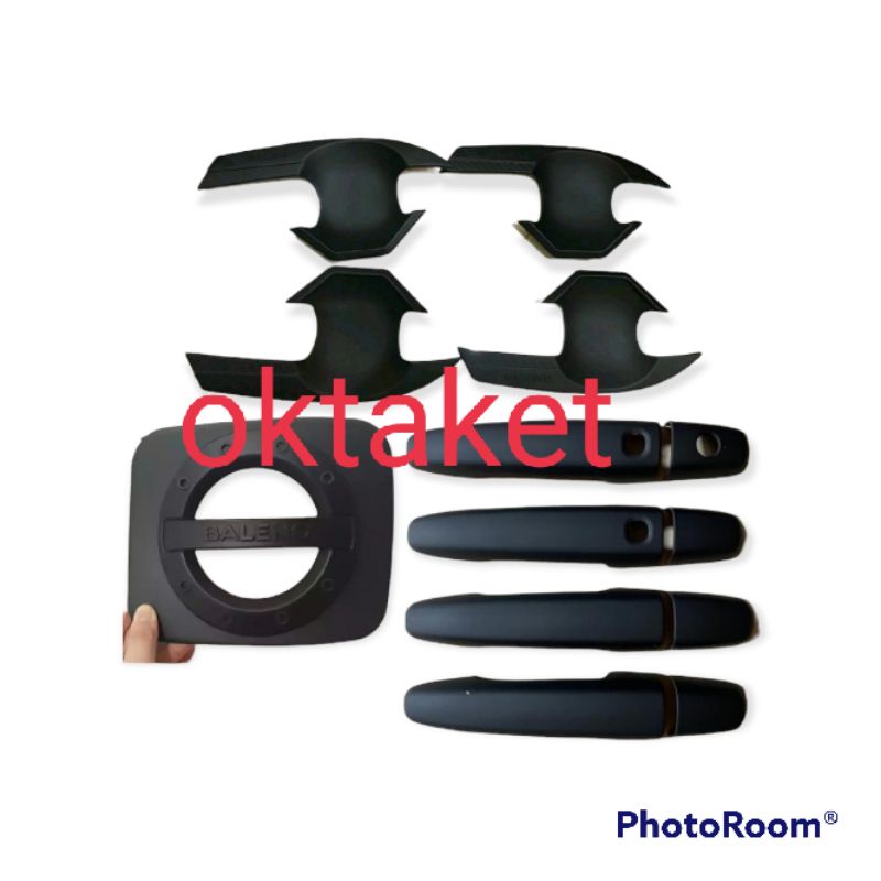 paket outer handle tank cover Baleno 2017-2022 chrome hitam