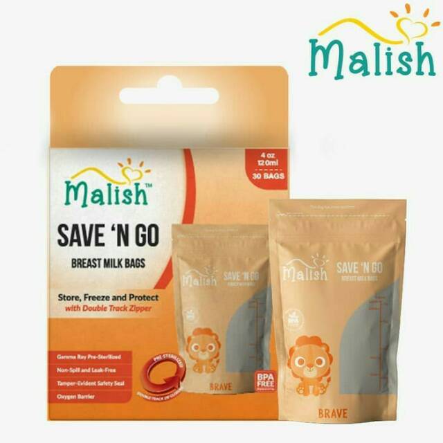 Malish kantong asi 180ml