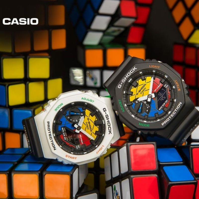 JAM TANGAN CASIO GSHOCK GA2100 LIMITED EDITION RUBIK TERLARIS PRIA ANALOG DIGITAL