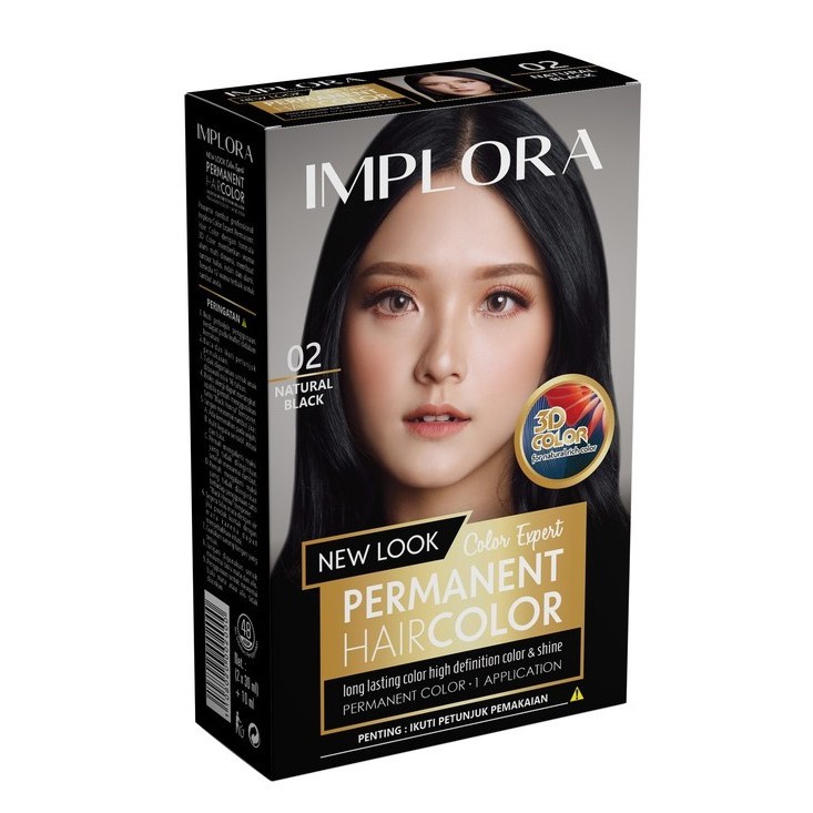 IMPLORA New Permanent Hair Color / Cat Rambut Perwarna Bleaching Semir Implora Original BPOM