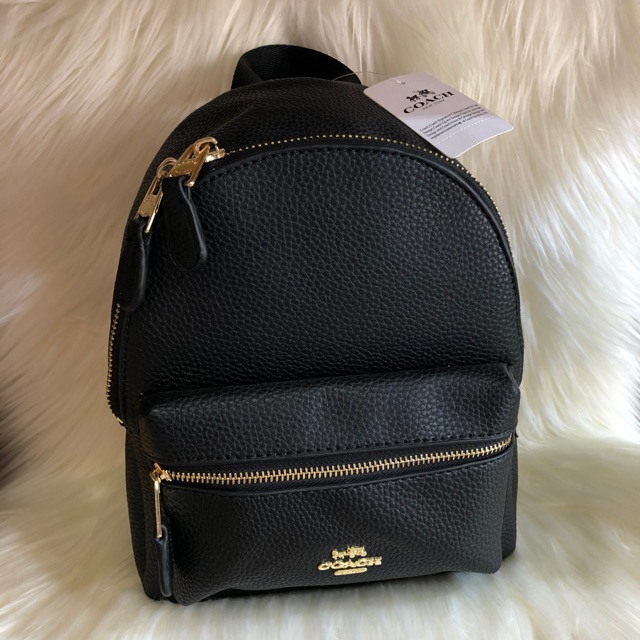 Ransel coach kulit hitam