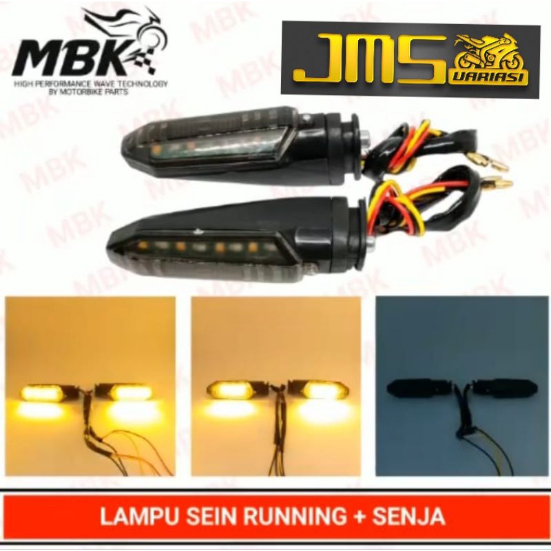 lampu sen led model Vario 150/CBR running senja biru putih merah plus sen kuning aerox vario125/150 crf wr155 KLX Vixion cb 150 CBR gsx w175 R15 ninja r/rr ninja 250