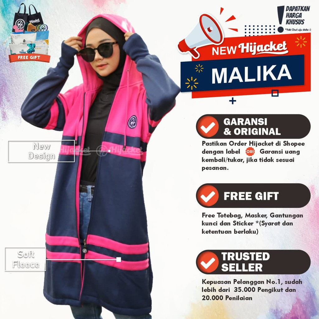 ✔️EXCLUSIVE✔️ Hijacket Malika Original Jaket Wanita Muslimah Free Goodie Bag & Keychain bisa COD-8
