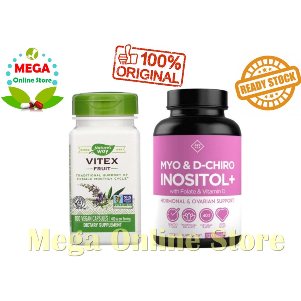 Paket PCOS Nature's Way Vitex + Optify Premium Myo-Inositol &amp; DChiro Inositol