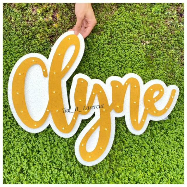 Jual Custom Nama Banner Styrofoam LAMPU Sterofoam Ultah Anak Birthday