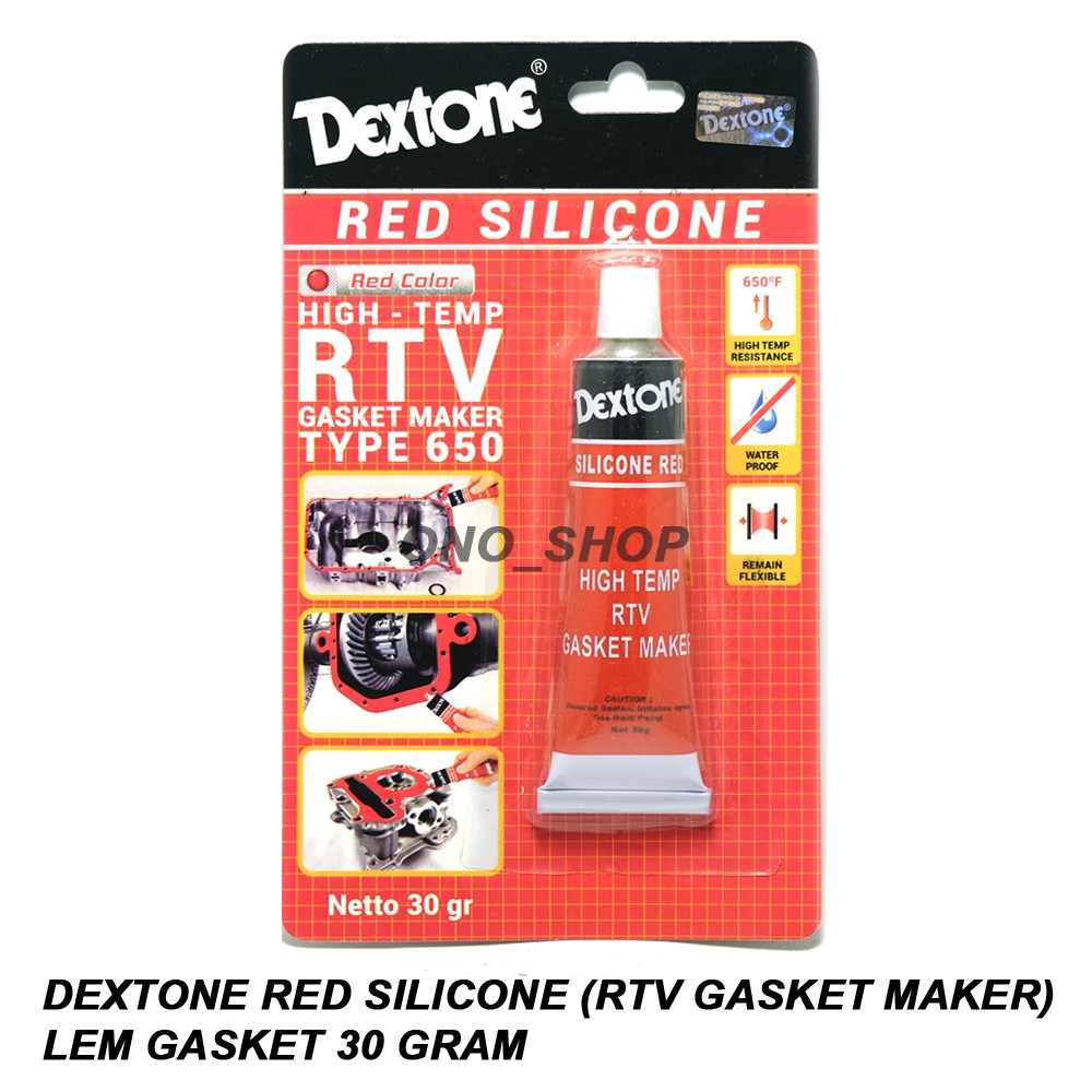 

Dextone Red Silicone (RTV Gasket Maker) Lem Gasket 30 gram
