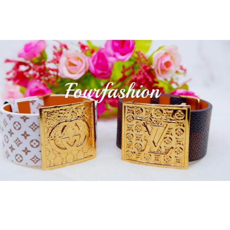 Gelang Jam/Sabuk Kulit Lebar 3CM Titanium Premium Limited ‣ SMG.651299