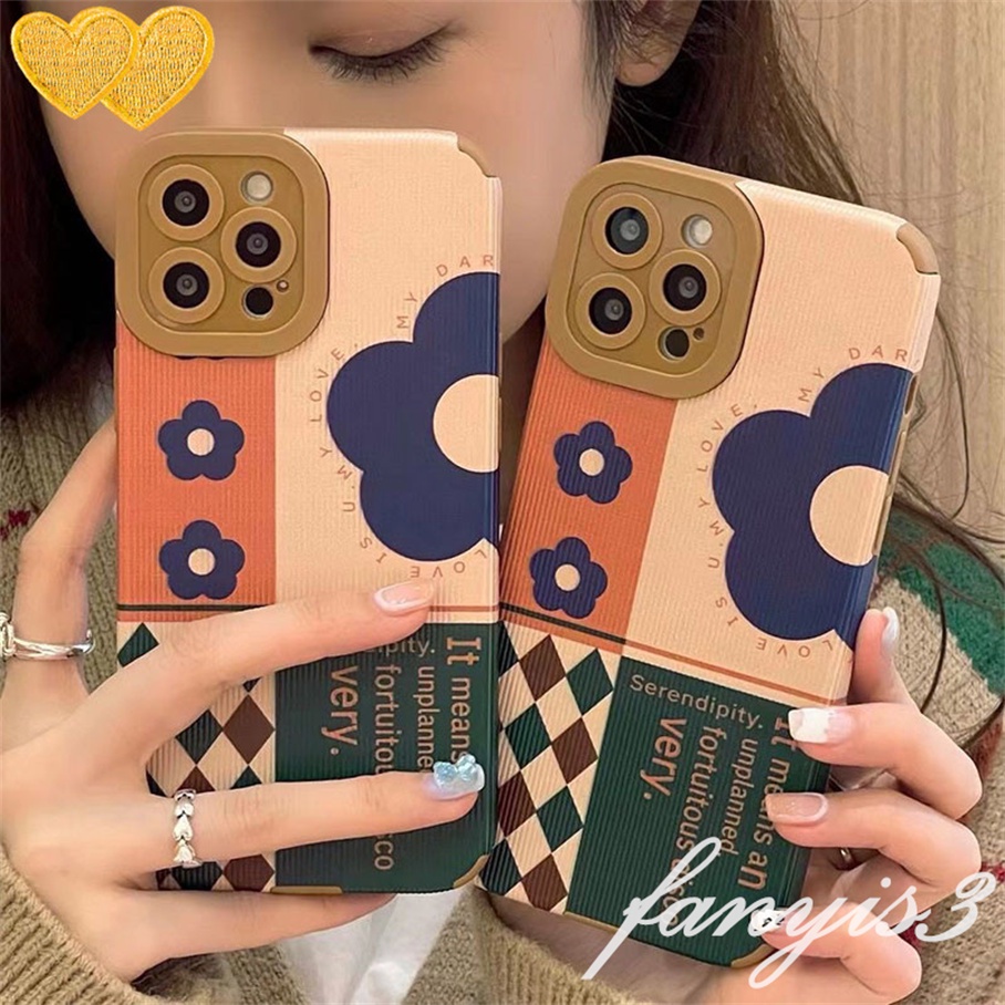 OPPO A57 A16 A16s A15 A15s A94 A74 A54 A94 A55 A53 A33 A32 A5 A9 A31 2020 A5s A3s Reno 6Z 5Z 6 5 F9 Pro Soft Case Pelindung Motif Bunga Vintage Untuk