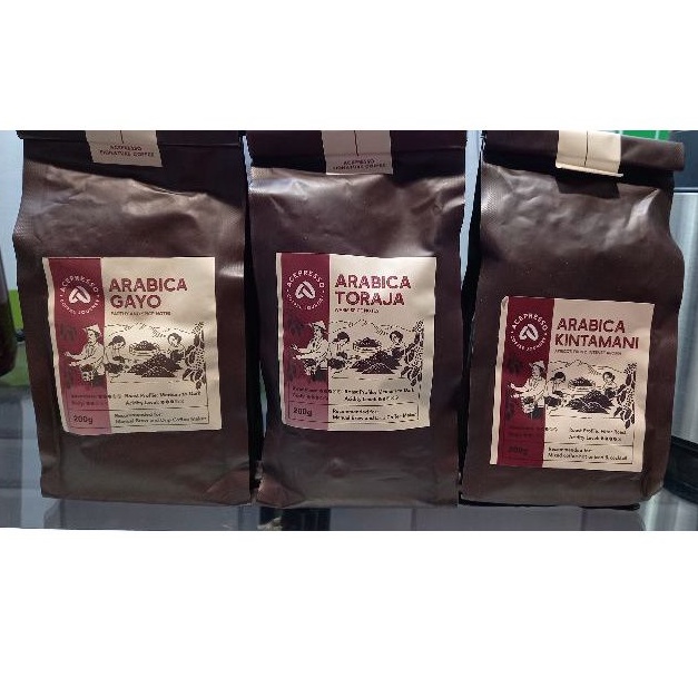 

Kopi Arabica Gayo / Kintamani / Toraja Ground Coffee Acepresso