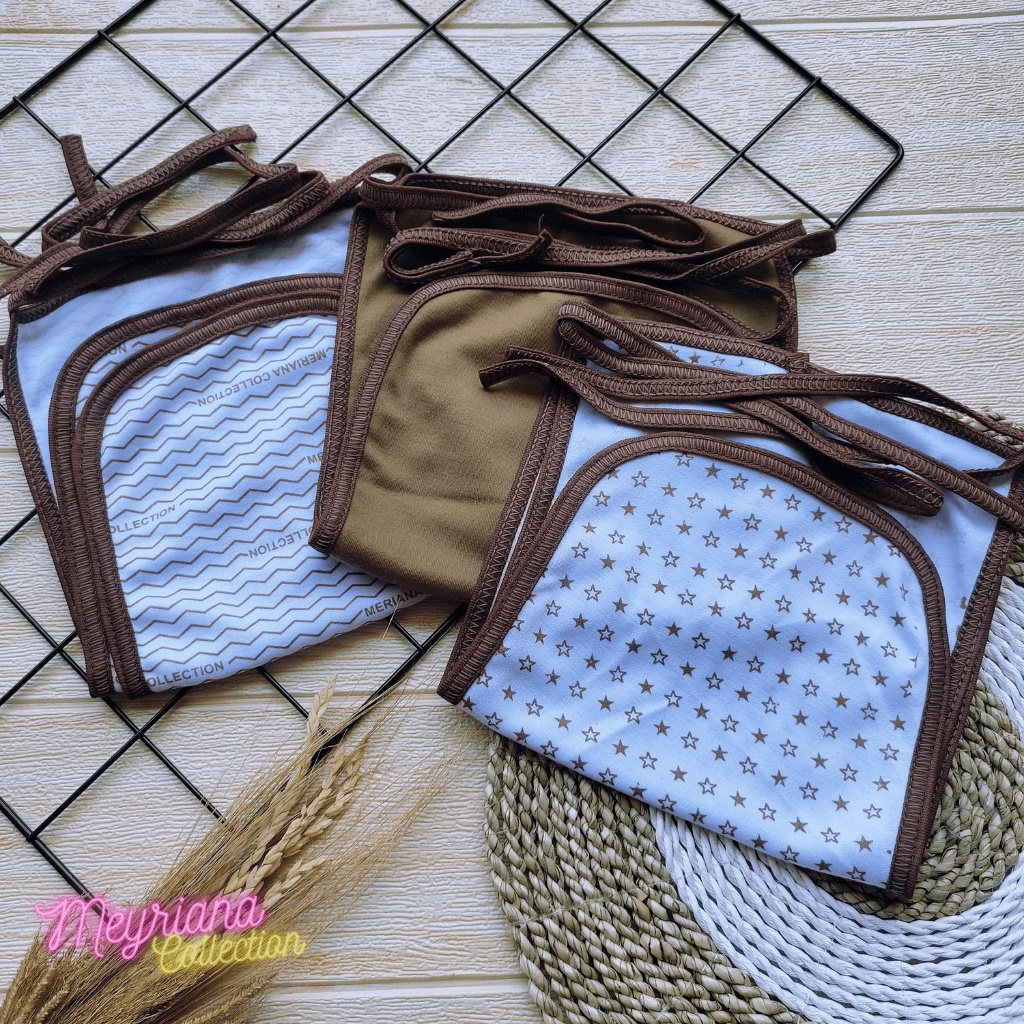 12 PCS Popok Bayi Baru Lahir JUMBO Popok Kain Cuci Ulang Seri Coklat Meyriana Collection