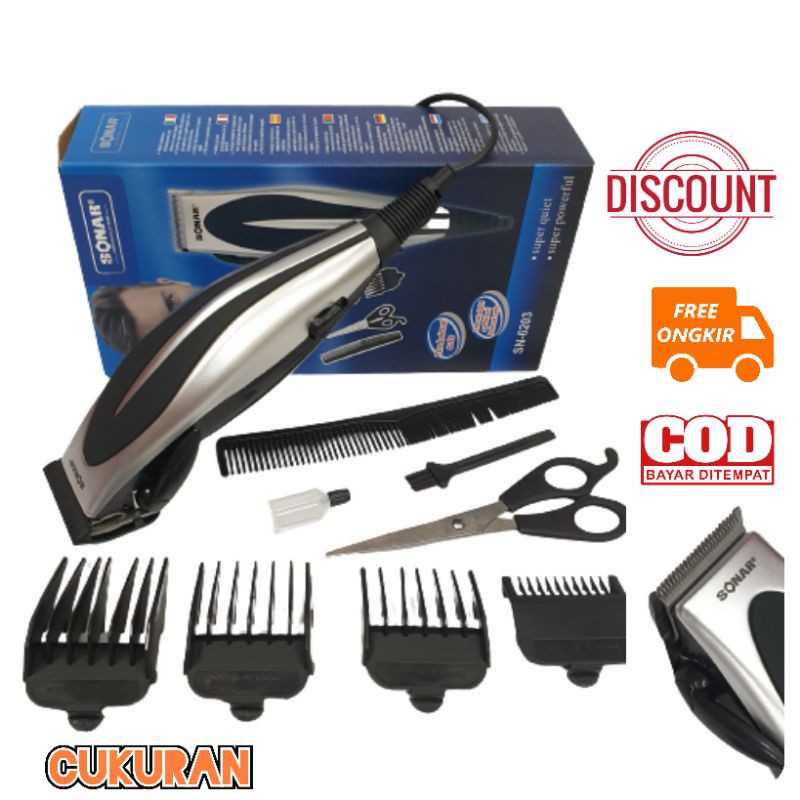 Alat Mesin Cukur Rambut Sonar Sn 6203 Hair Cliper Pangkas Murah kliper Listrik Original