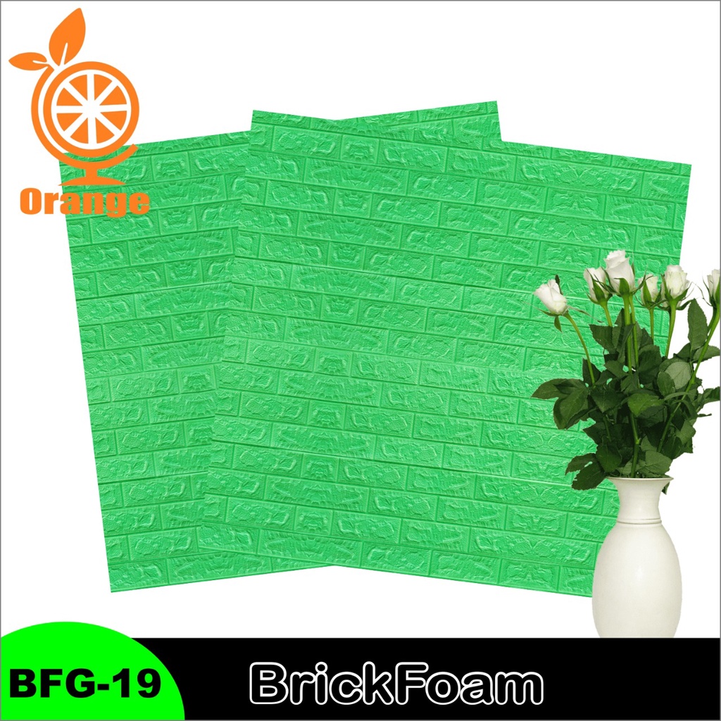 wallpaper 3D Foam Modern wallpaper timbul Wallfoam dinding Batu Bata Brickfoam tebal ukuran 38 x 70cm WHFURNITURE-BFG-19