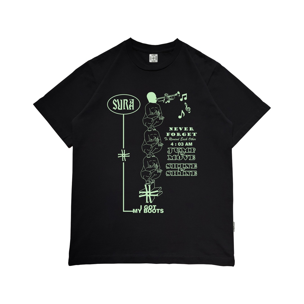 Sura Positiva - Tshirt Heavyweight Cotton (Audik) Black