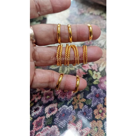 acc cincin bola dan lilit emas london asli 24karat 99.9%