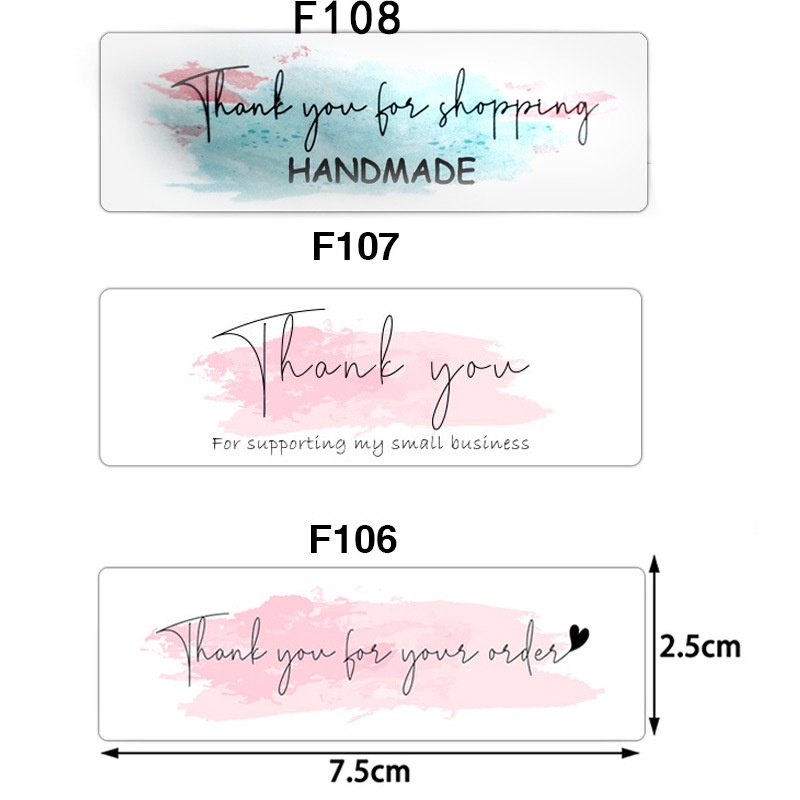 [ Christmas Festival Thanks Sticker Label Decoration for  Gift Box Commodity Packaging  Sealing Baking Package ]