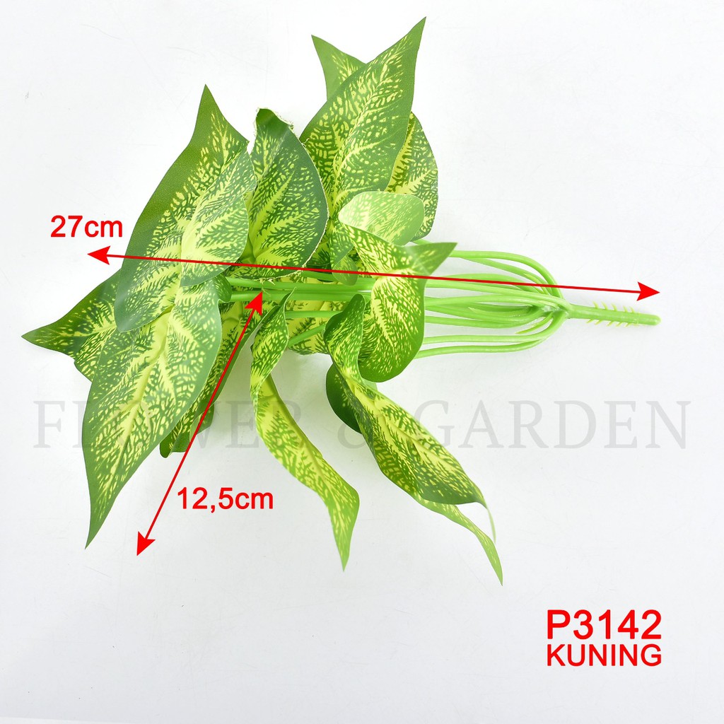COD/TIB DAUN KELADI BUNGA TANGKAI PLASTIK BUNGA ARTIFISIAL BUNGA TANGKAI BUNGA HIASAN P3142-2