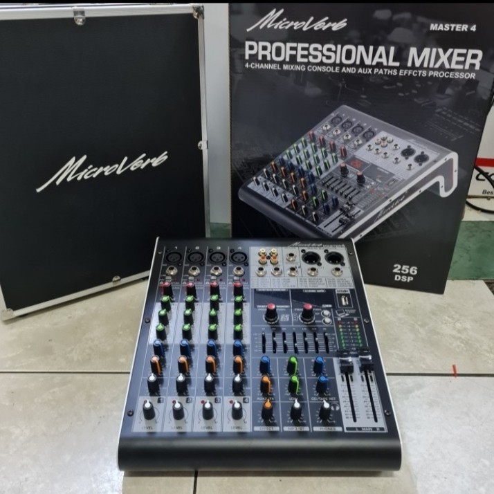 mixer microverb master 4 4ch bluetooth soundcard