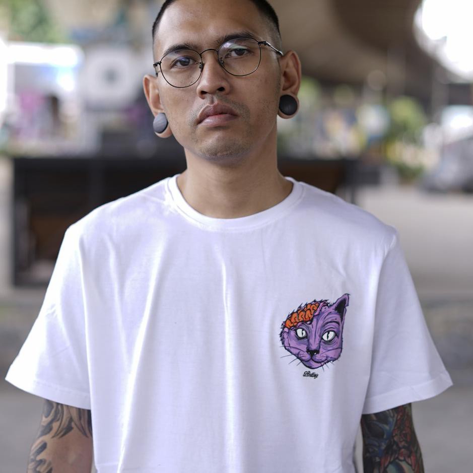 

T-SHIRT LING ART - WHITE CAT ANIMASI YAN-RI Ready
