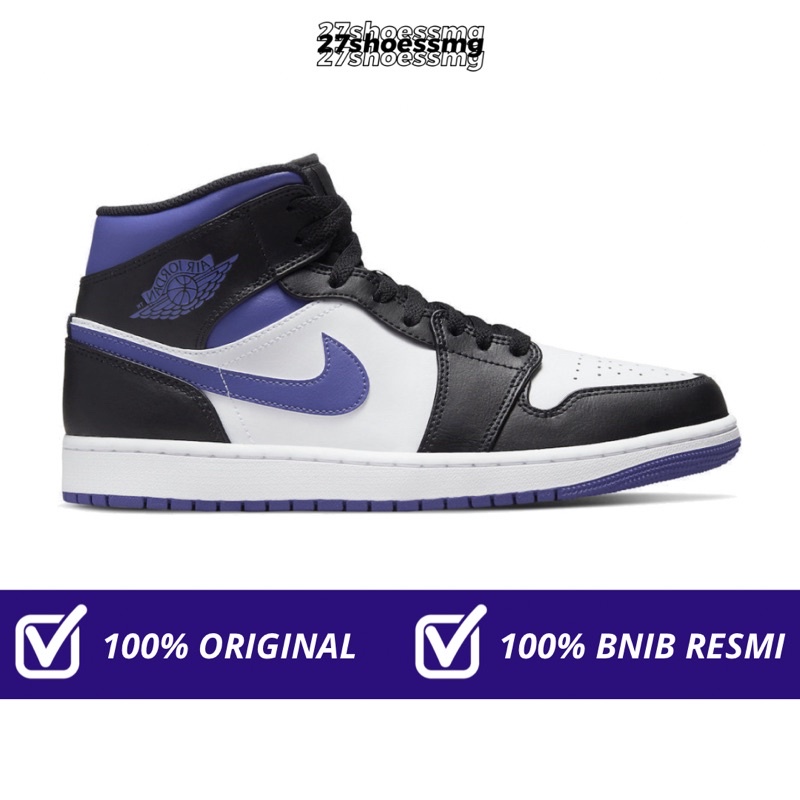 Nike Air Jordan 1 Mid Court Purple 100% Original Resmi Nike