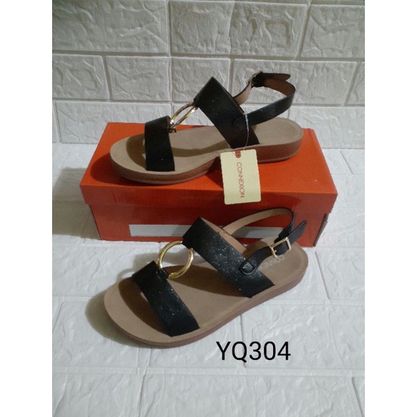 Connexion Sandal Sepatu Tali Belakang Selop Wanita / Slop Sendal Teplek Connexion Original - 2