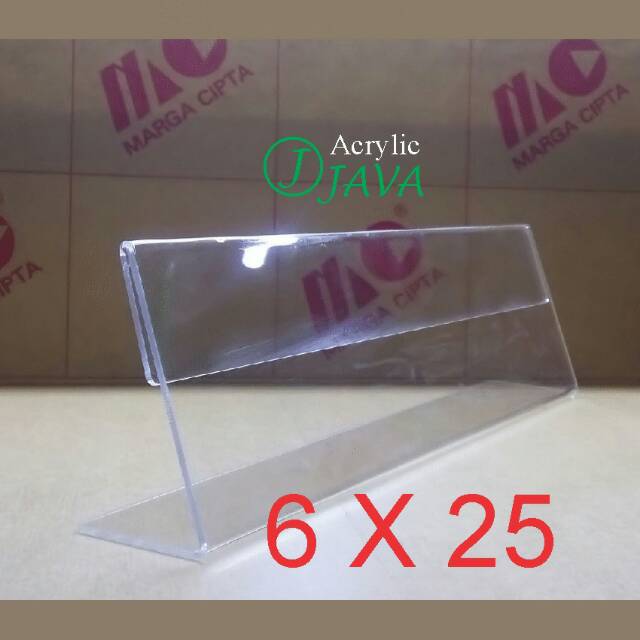 

DESK NAME/ACRYLIC NAME PLATE/PAPAN NAMA AKRILIK MEJA (6X25) 1 SISI