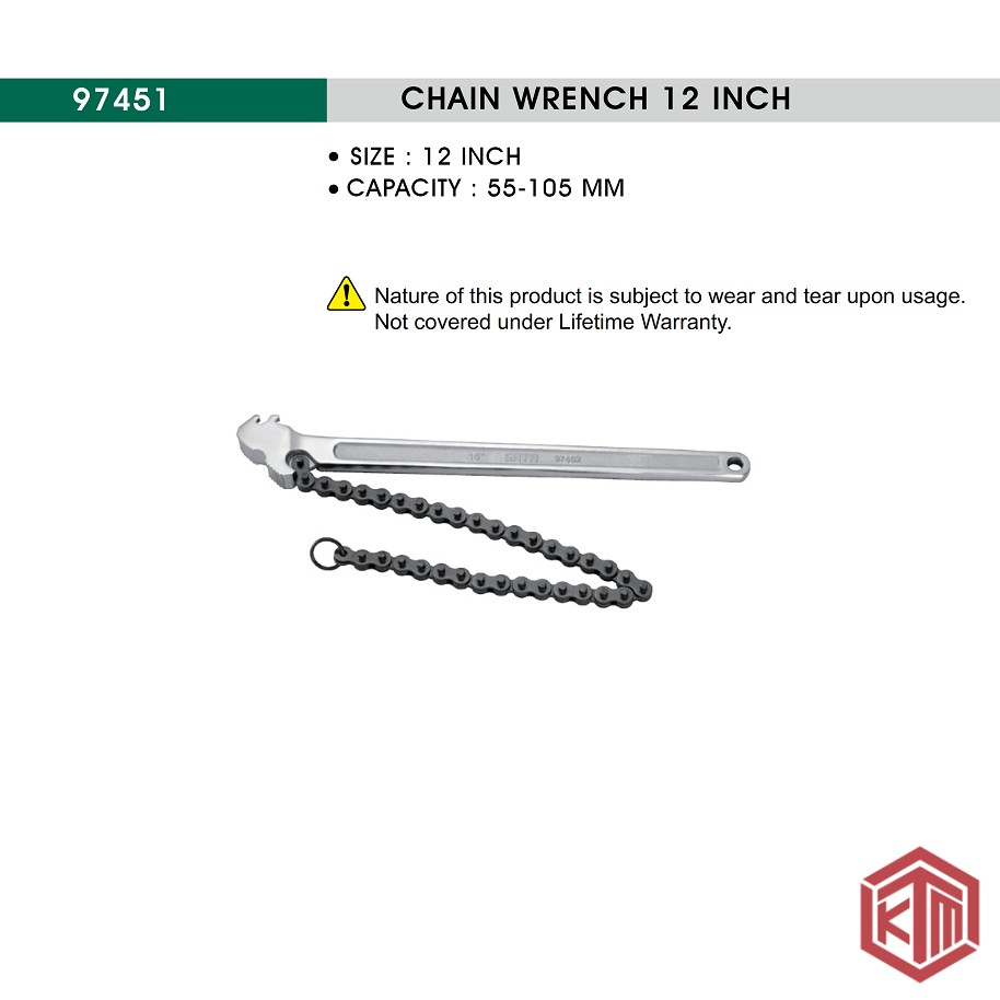 Chain Wrench 12 Inch 97451 Sata Tools