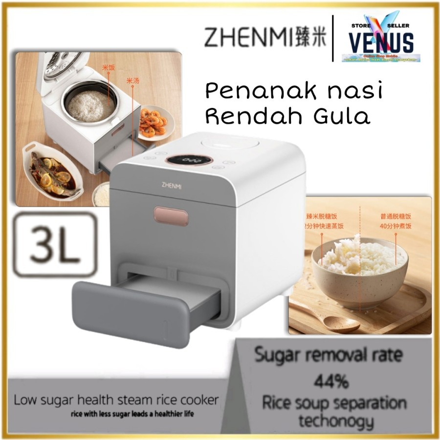 ZHENMI X2 Rice Cooker 3L Low Sugar - Penanak Nasi Rendah Gula