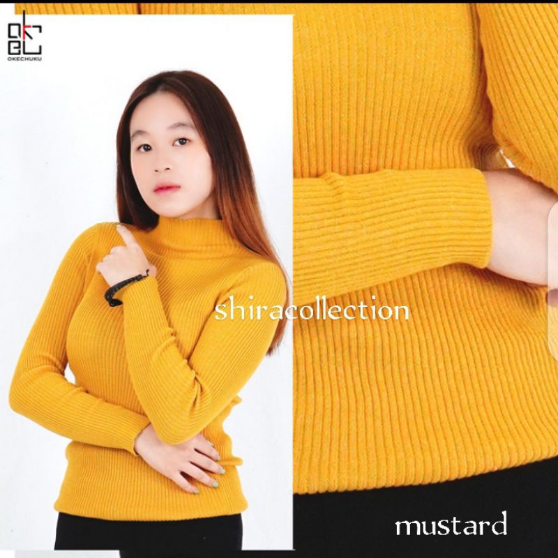 SWEATER RAJUT WANITA KERAH TINGGI/ATASAN KERAH TINGGI WANITA/ATASAN WANITA/SWEATER WANITA