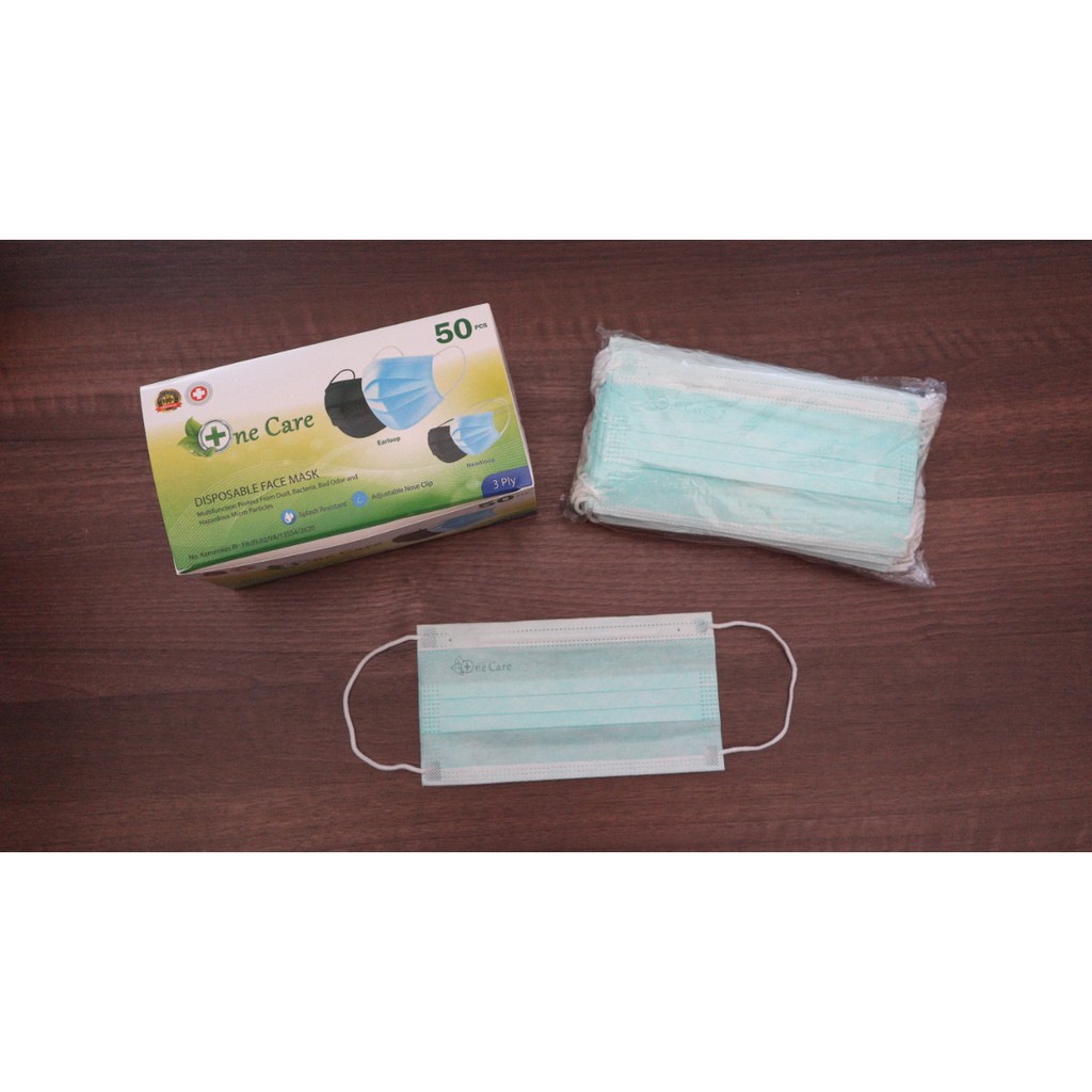 Masker NeCare Earloop 3ply isi 50 Pcs Ne Care - Big Plaza