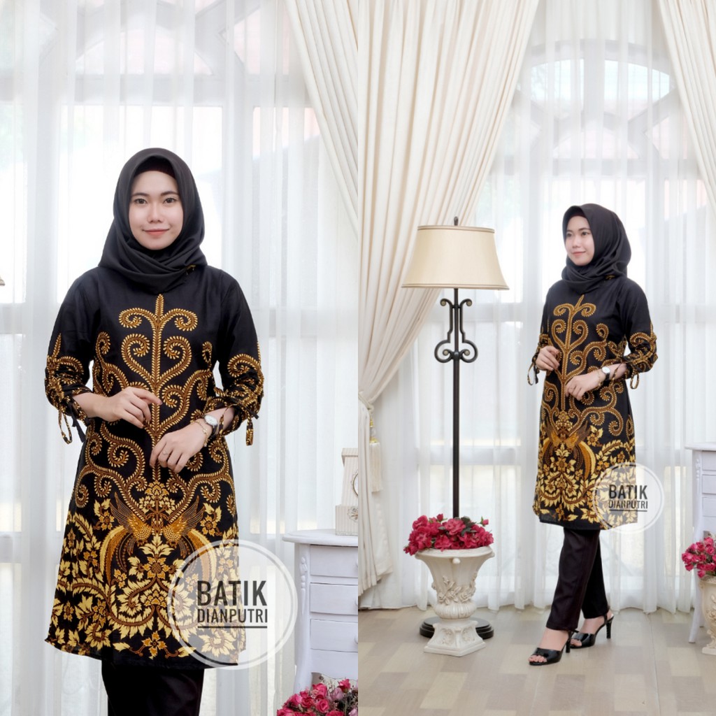 54 Desain  Baju Batik  Gaun Wanita Desaprojek