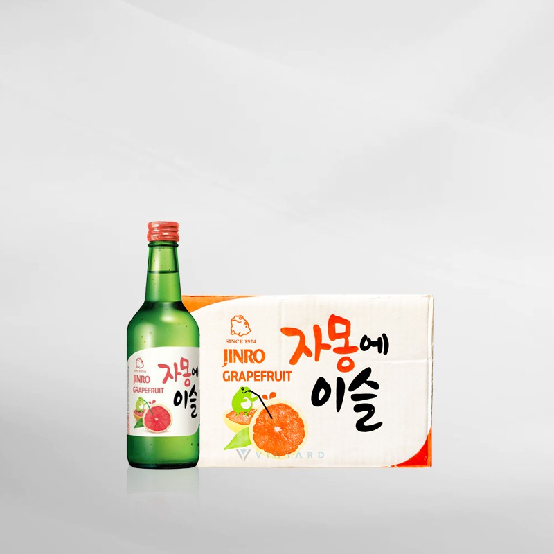 Promo 1 Ctn ( 20 Btl ) Soju Jinro Chamsiul Grape Fruit 360 ml