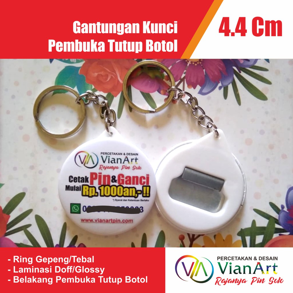 [√bisa Cod] Promo Cetak Gantungan Kunci Custom Pembuka Tutup Botol Murah 44 Mm