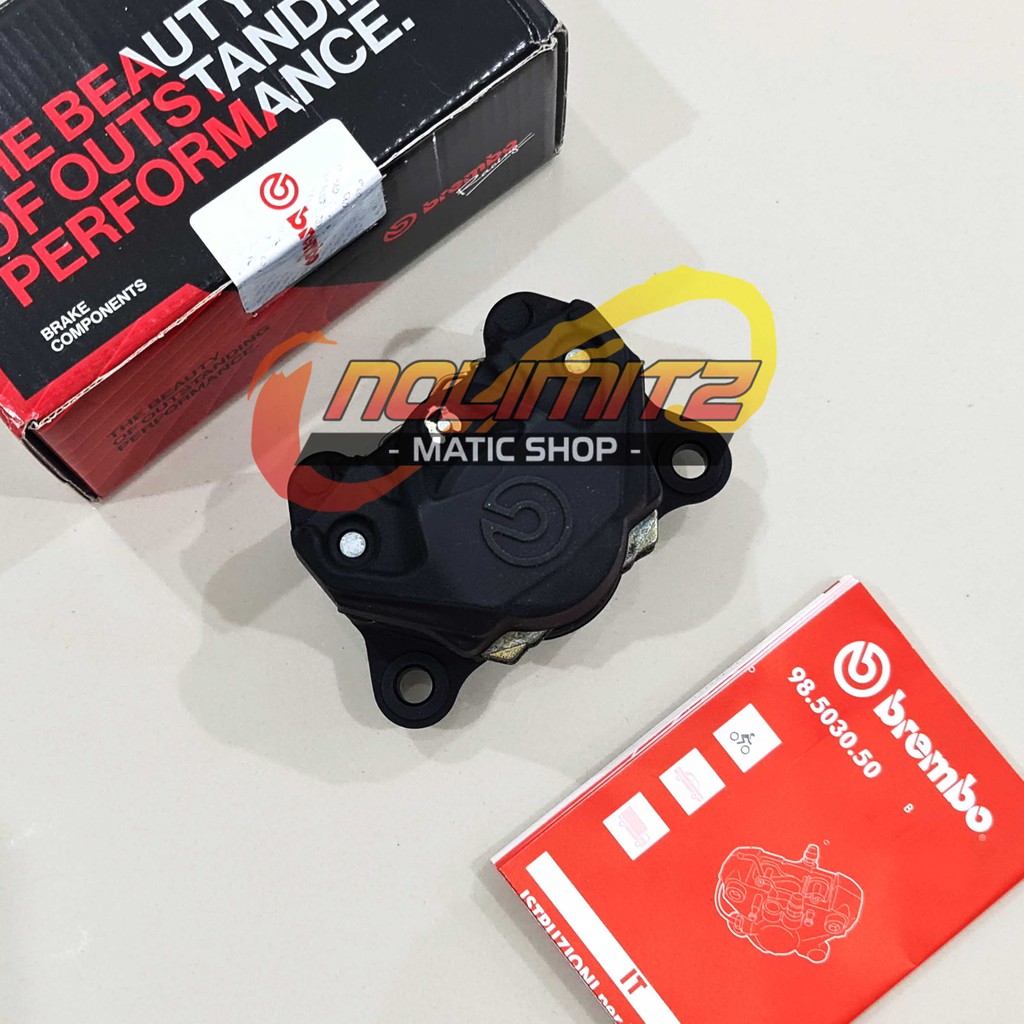 Kaliper Caliper ORI Brembo 2 Piston 1 Pin Black PCX ADV 150 NMAX XMAX