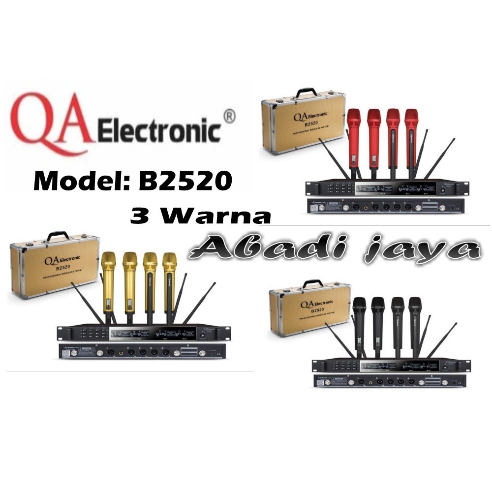 Mic Wireless QA ELECTRONIC B 2520 / B2520 Original By RDW 4 Handheld