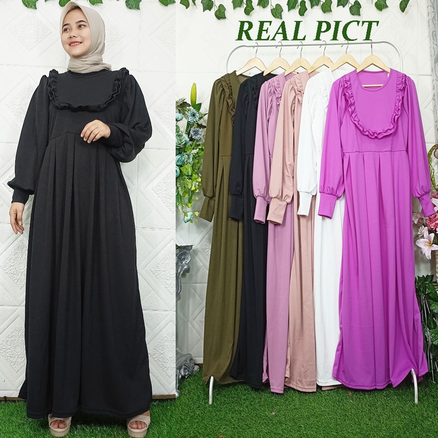 GAMIS CERUTY BABYDOLL DRESS PANJANG CARLINA FASHION