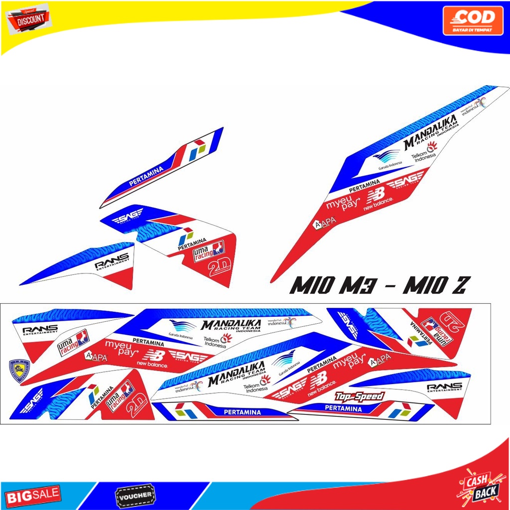 VARIASI LIS STIKER STIKER MIO Z PREMIUM VARIASI MOTOR STIKER MANDALIKA MIO M3 FI NEW STIKER ALL MIO 