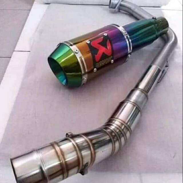 Knalpot racing R15 akrapovic rainbow fullsistem r15 150cc
