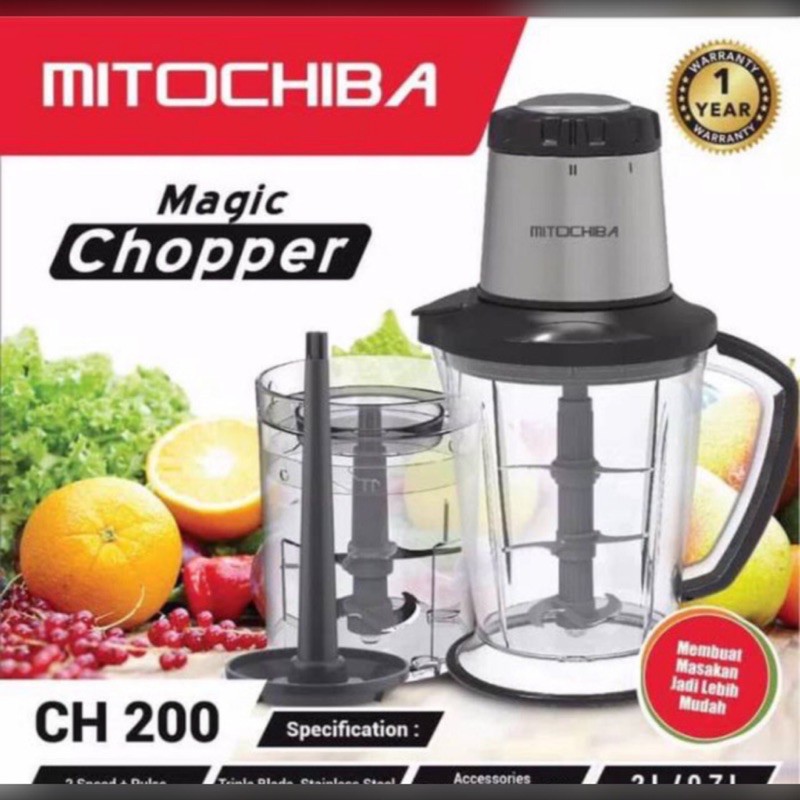 Food chopper Mitochiba Ch200 / Chopper blender bumbu dan daging Mitochiba CH 200