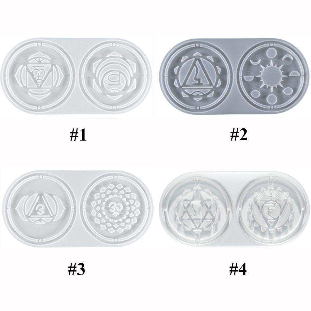 Solighter Cetakan Pengecoran Resin Epoxy Clay Tool Tray Coaster Silicone Cup Mat Liontin Membuat Cetakan