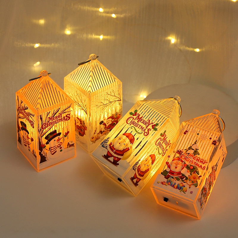 Lampu Malam LED Portable Bentuk Lilin Untuk Dekorasi Natal / Halloween