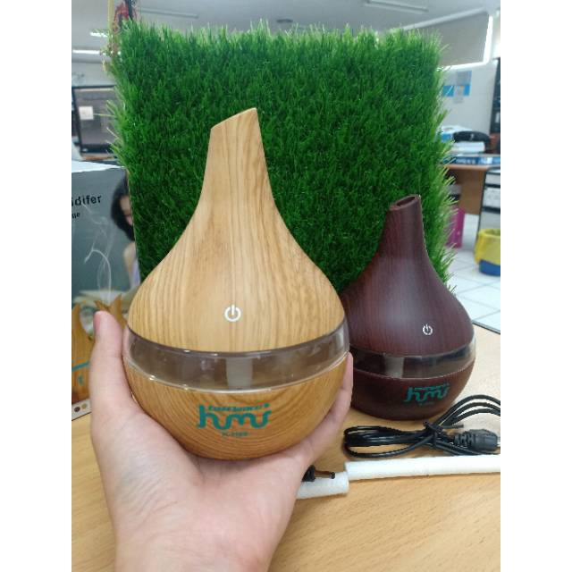 KBAYBO Ultrasonic Air Humidifier Aromatherapy Wood Grain 300mlYellow KH98 Grab Medan K-H98