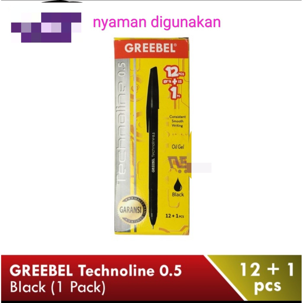 

ballpoint technoline greebel satuan hitam / biru sertifikasi TKDN untuk pemilu