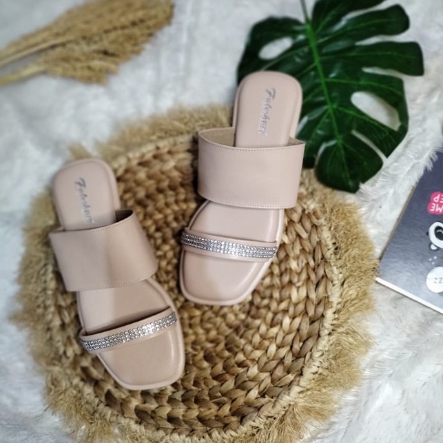 Sandal Wanita Flat Ban 2 Permata NG-19