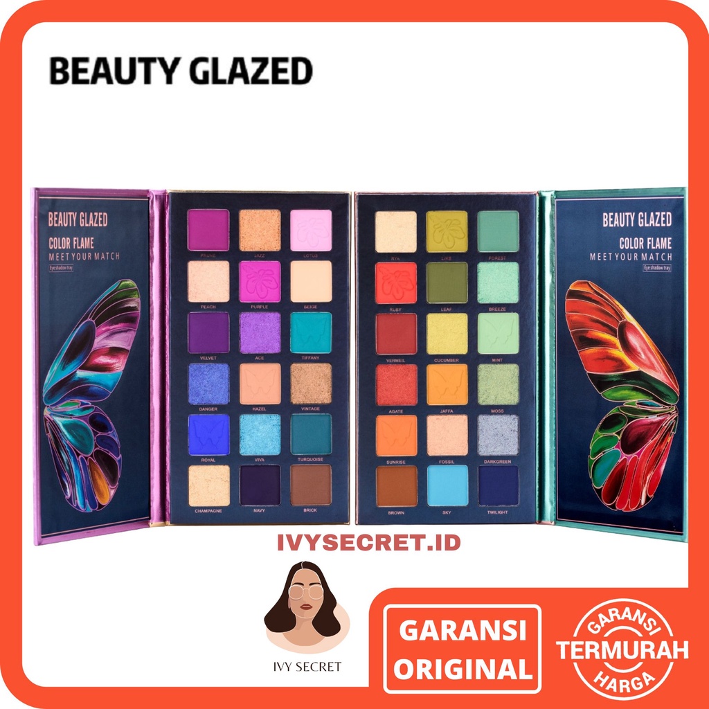 Beauty Glazed Flame Eyeshadow 18 Color Eyeshadow Matte Beauty Glazed Eyeshadow Glitter Beauty Glazed Eyeshadow Pallete Beauty Glazed Eyeshadow Palet Beauty Glazed